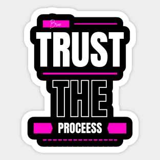 Colorful Trust The Process Christian Design Sticker